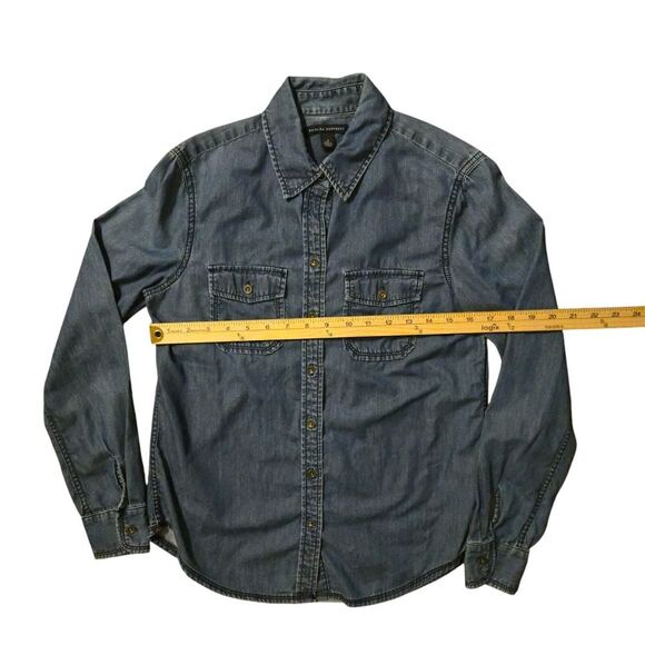 Banana Republic Small Blue Chambray Denim Button Down Cotton Casual Wardrobe... - Picture 7 of 7